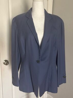 Giorgio Armani periwinkle Blue Single-Button Blazer